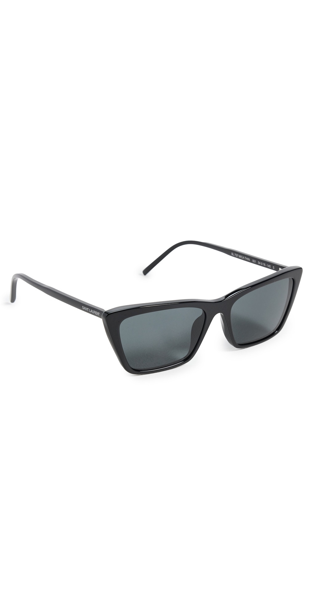 Saint Laurent Sl 737 Mica Thin Sunglasses Black-Black-Black One Size | Shopbop