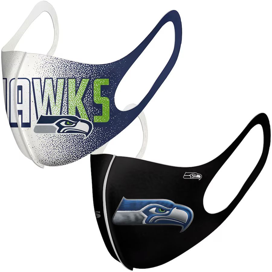 Adult Seattle Seahawks Fanatics Branded Bonded Face Covering 2-Pack | NFL Shop