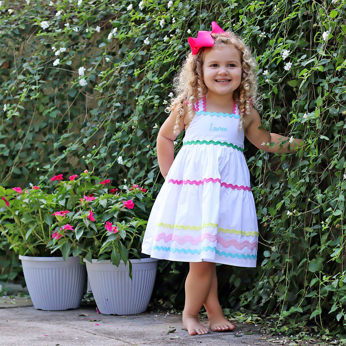 Rainbow Ric Rac Callie Dress | Classic Whimsy