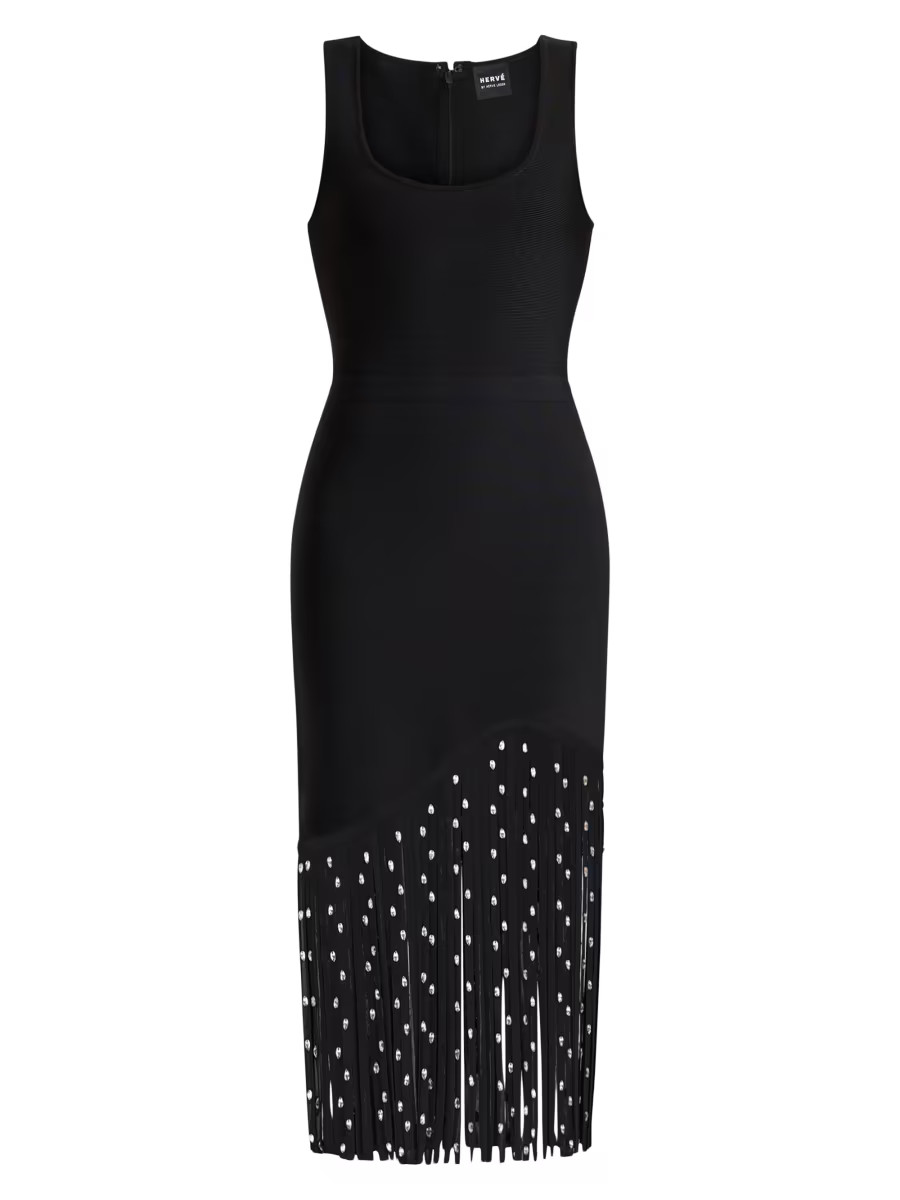 Reagan Hardware Fringe Midi-Dress | Saks Fifth Avenue