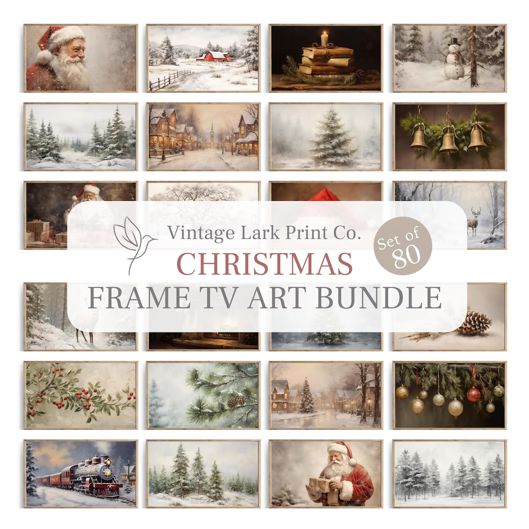 Christmas Frame Tv Art Set Samsung Frame Tv Art Christmas Tree Art the Frame Tv Art Holiday Frame... | Etsy (US)