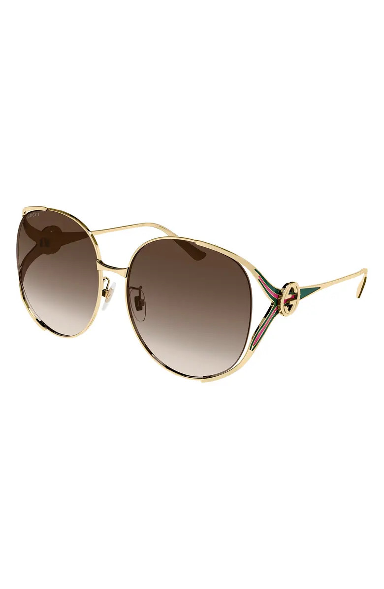 Gucci 63mm Gradient Oversize Square Sunglasses | Nordstrom | Nordstrom