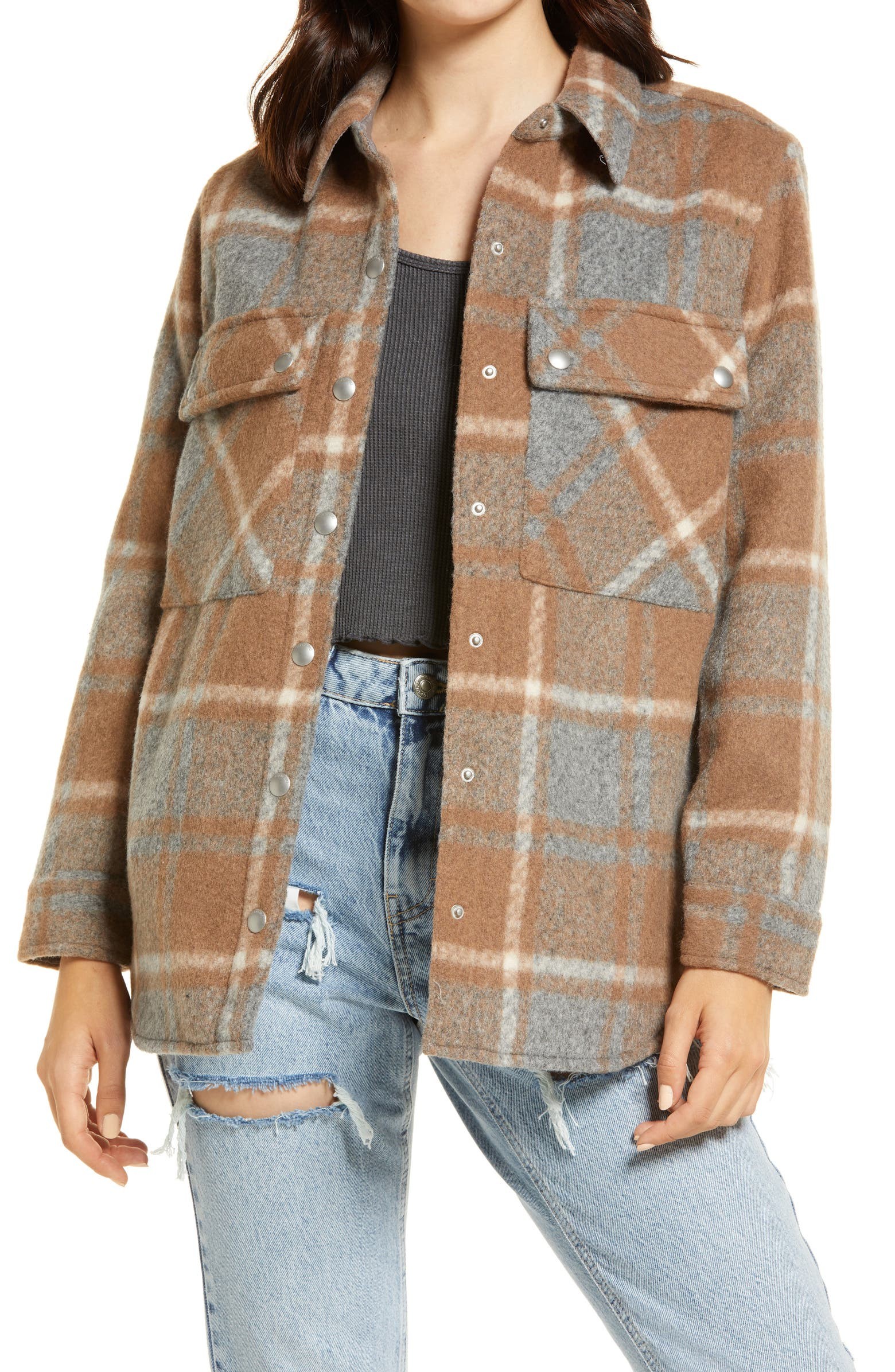 Plaid Flannel Shirt Jacket | Nordstrom | Nordstrom