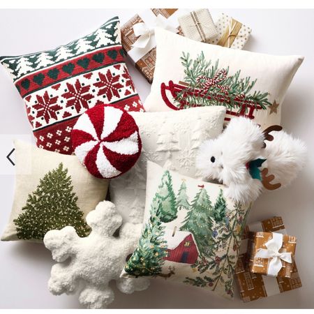 Potterybarn pillows! Christmas throw pillows cozy decor rest seasonal holiday gifts winter snow tree country 

#LTKhome #LTKSeasonal #LTKHoliday