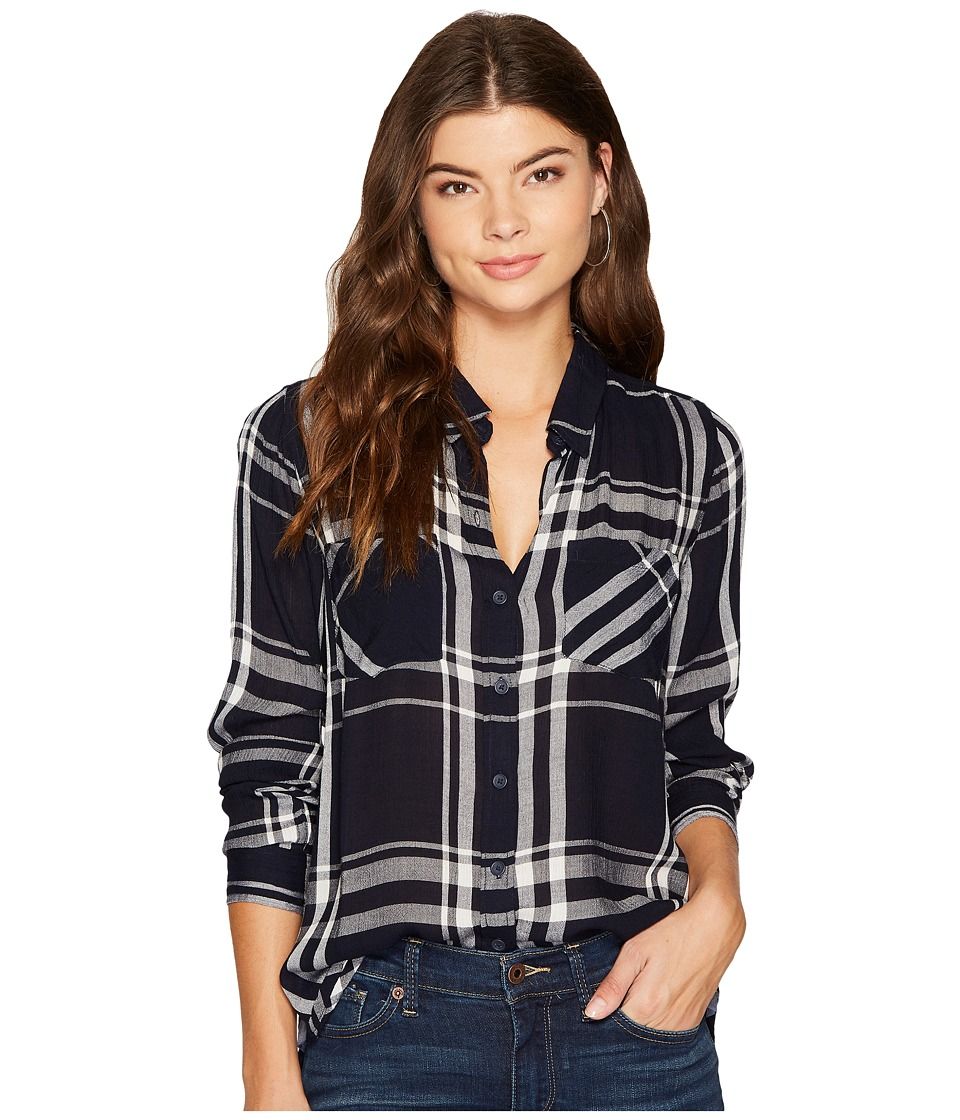Lucky Brand - Plaid Shirt (Blue Multi) Women's Long Sleeve Button Up | Zappos