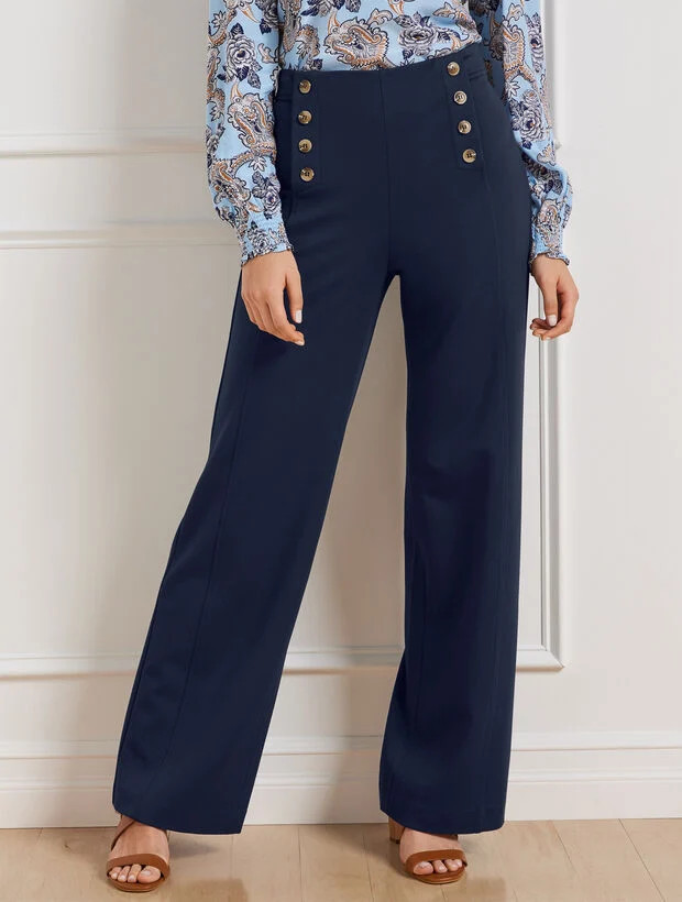 Knit Wide Leg Pants | Talbots