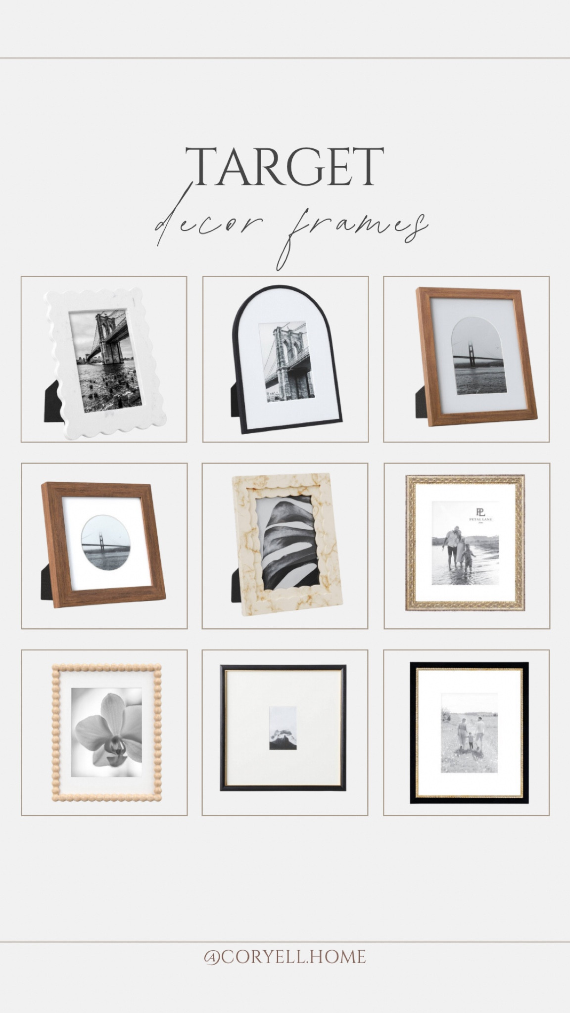Affordable decor frames from Target!
