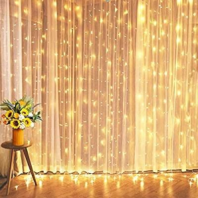 Curtain Lights for Decorations, 10 Ft Connectable String Lights with 8 Twinkle Modes Led Fairy Li... | Amazon (US)