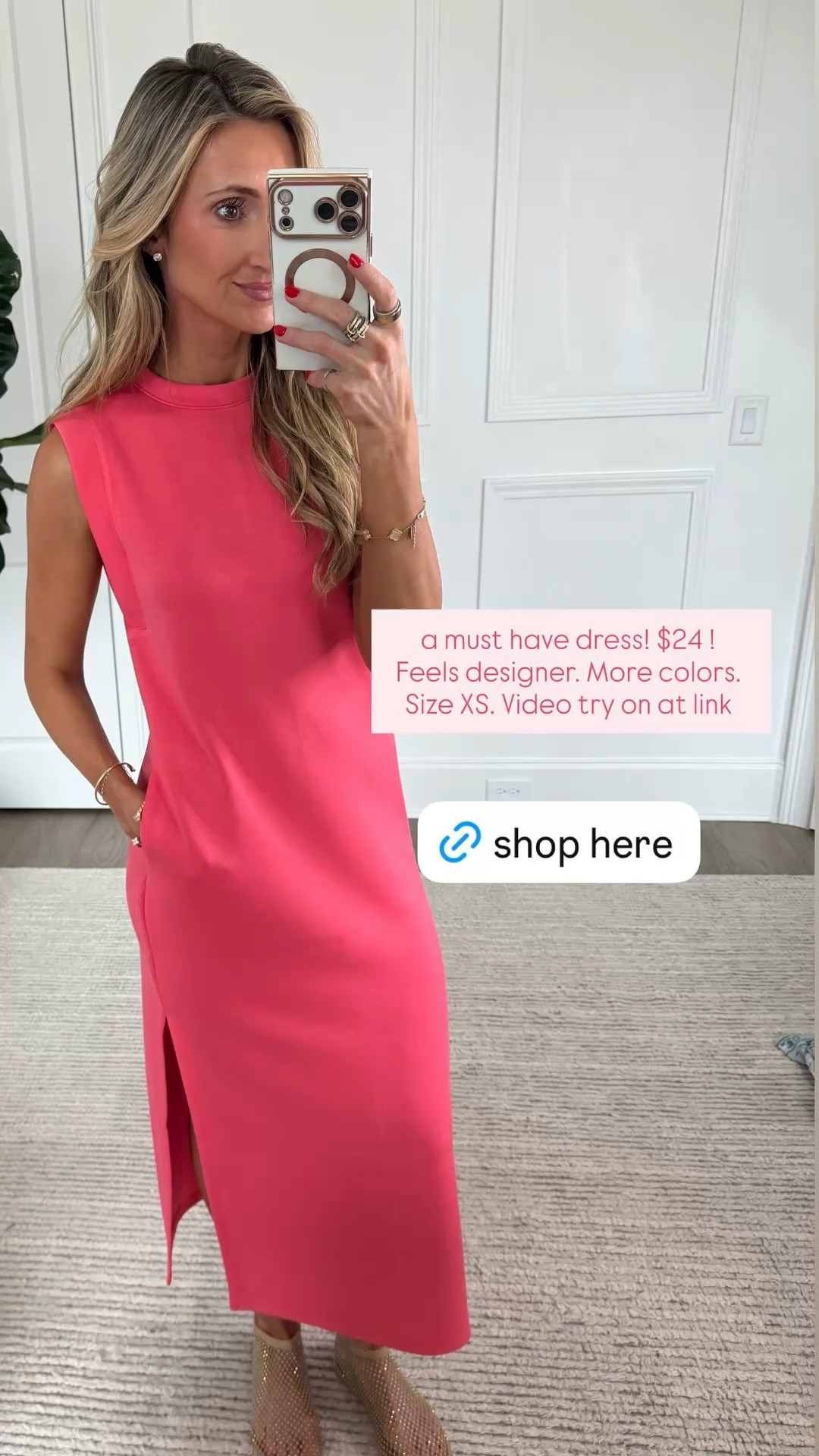a must have dress! $24 ! Feels designer. More colors. 

#LTKSeasonal #LTKSaleAlert #LTKMothersDay