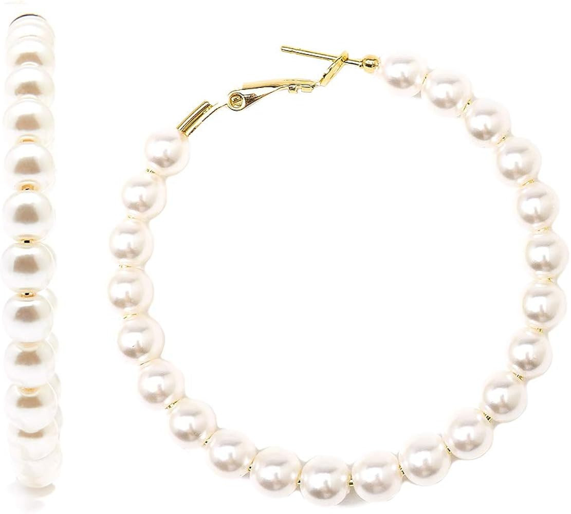 ZENZII Pearly Hoop Earring | Amazon (US)