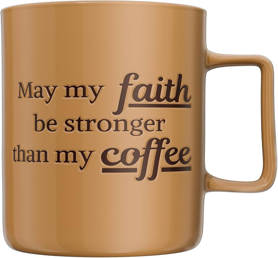 22 oz Oversized Coffee Mug With Faith Motivational Quote - Extra Large Coffee Mug Perfect for Gif... | Amazon (US)