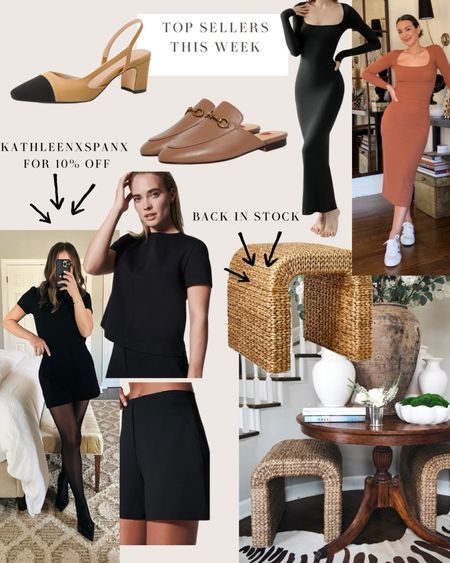 This week’s top sellers - the woven side tables from Target (back in stock!), Spanx funnel neck top and high waisted shorts, the Amazon skins dupe dress, loafer slides and cap toe kitten heels -

#founditonAmazon #topsellers

#LTKunder100 #LTKunder50 #LTKstyletip