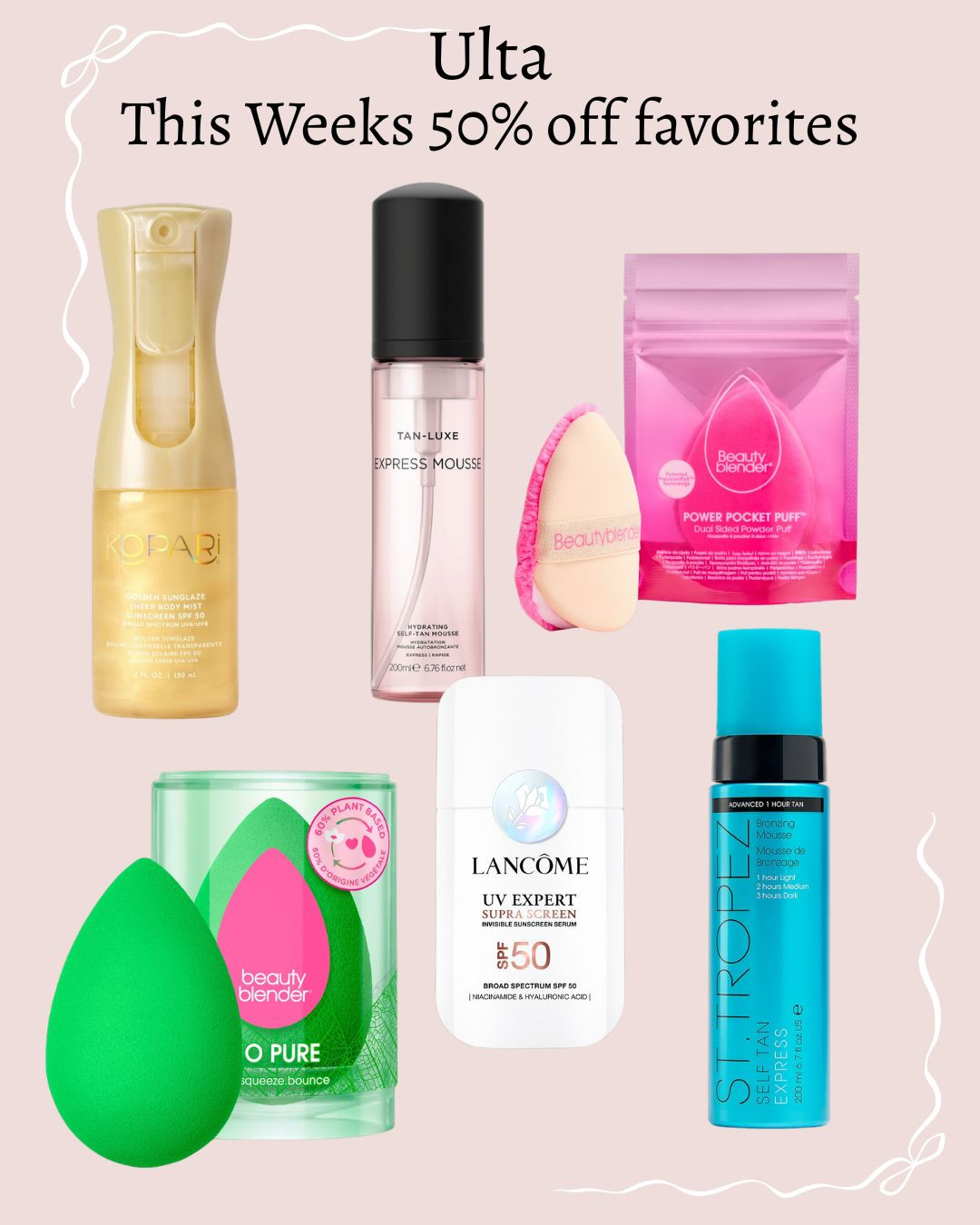 Some of my favorite Ulta products!  There are some amazing 50% off deals this week! 

 #LTKSpringSale #LTKSaleAlert #LTKBeauty