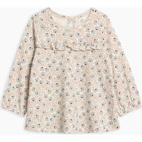 Sorren Ruffle Long Sleeve Top Pamela Floral / Mist + Navy | Maisonette