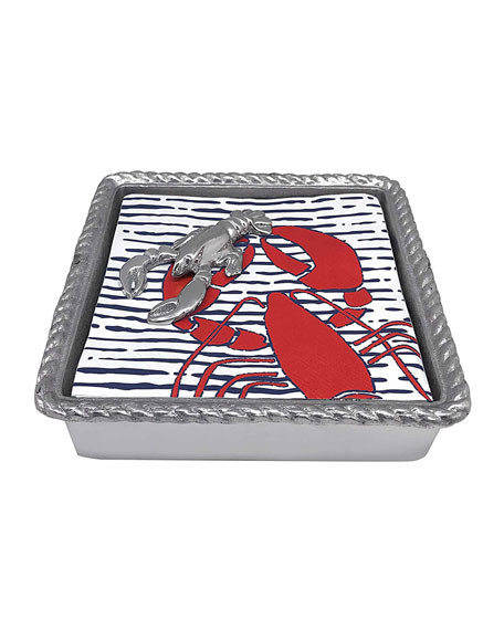 Mariposa Lobster Rope Napkin Box | Neiman Marcus