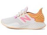 New Balance Women's Fresh Foam Roav V1 Running Shoe, Nimbus Cloud/Peach Glaze/Vibrant Pink, 5 Wide | Amazon (US)