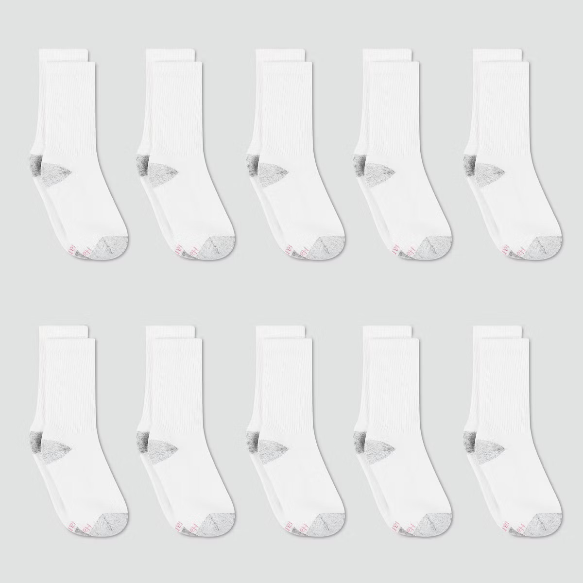 Hanes Women's Cushioned 10pk Crew Socks - 5-9 | Target