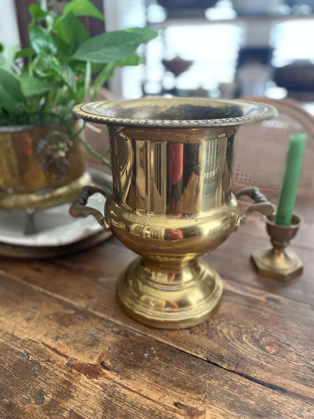 Fabulous Large Gold Champagne Urn With Handles Rustic Modern Charm Brunch Porch Party Style or Ad... | Etsy (US)