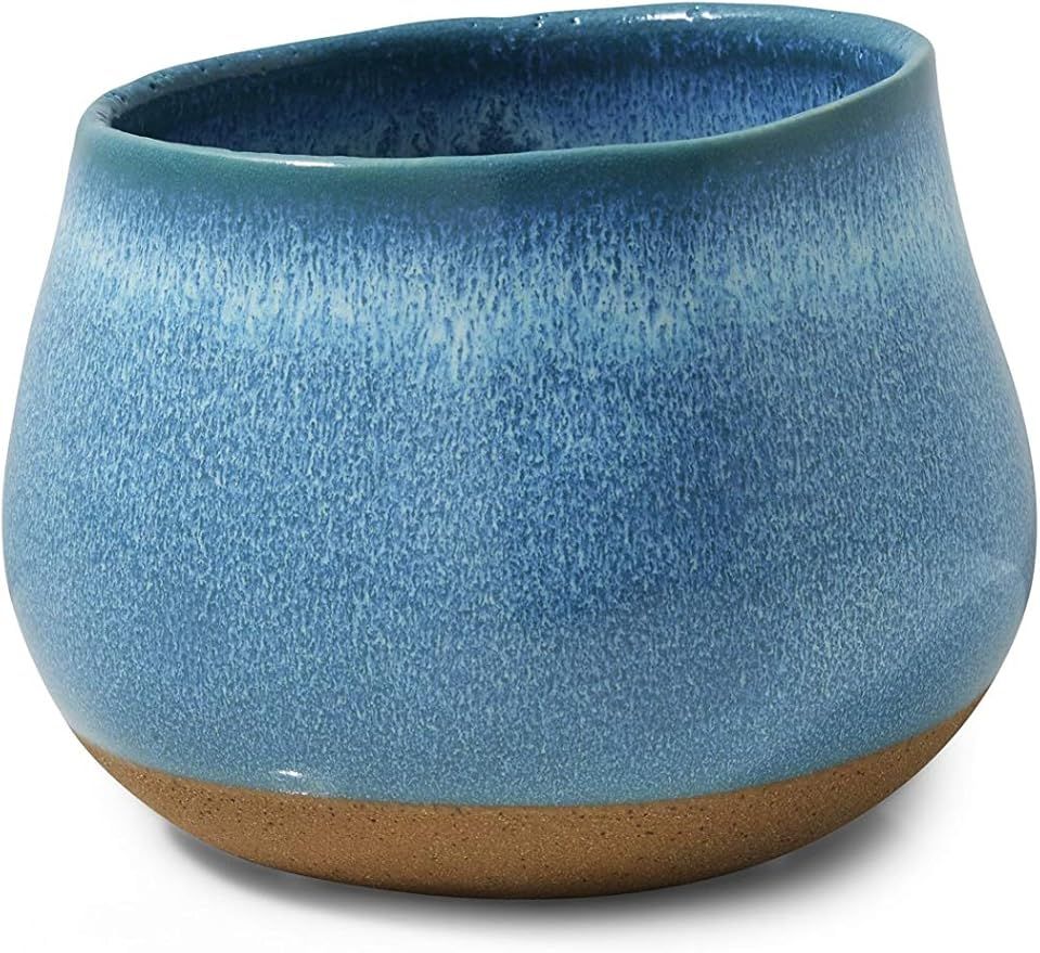Serene Spaces Living Light Blue Potter's Ceramic Vase, Decorative Pottery Vases for Flowers Ideal... | Amazon (US)