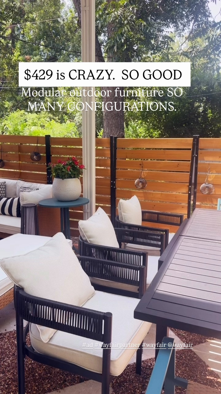 This outdoor furniture is so gorgeous? So functional and are you even kidding me at $429?!  I’ve been searching for the perfect outdoor furniture for so long and THIS IS IT.  It’s modular so so many different configurations and it fits literally any space!  I CAN NOT RECOMMEND THIS ENOUGH! #ad #wayfair #wayfairpartner @Wayfair

#LTKHome