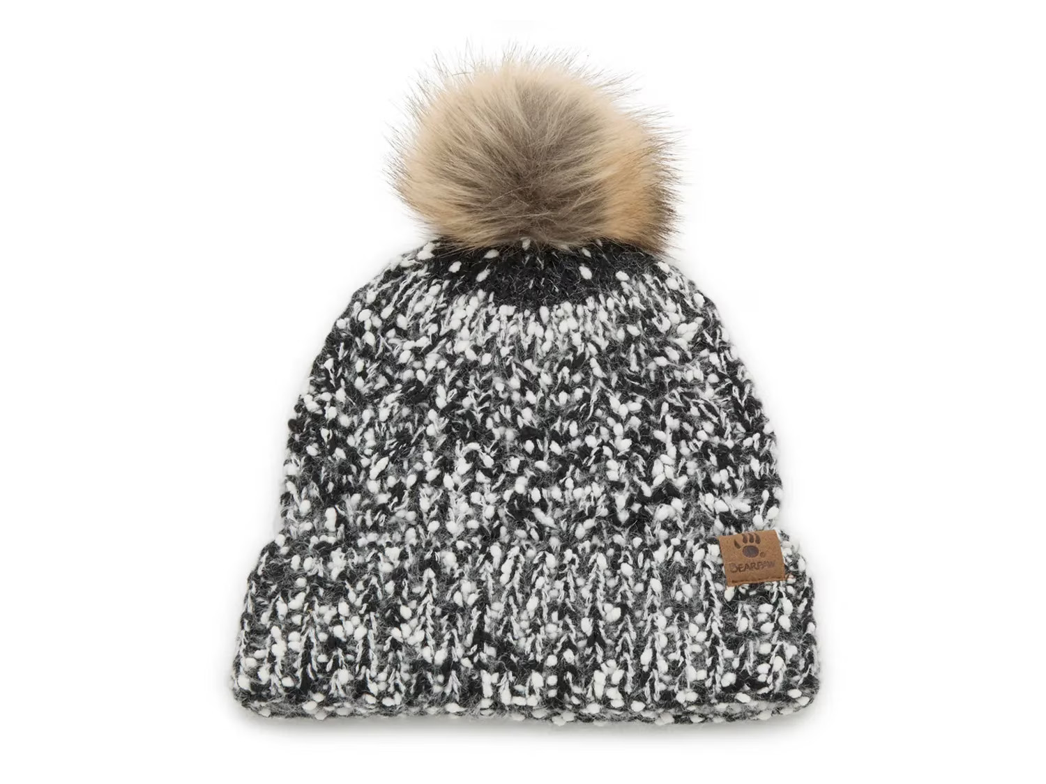 Bearpaw Popcorn Pom Beanie | Women's | Black | Size One Size | Hats | Beanie | DSW