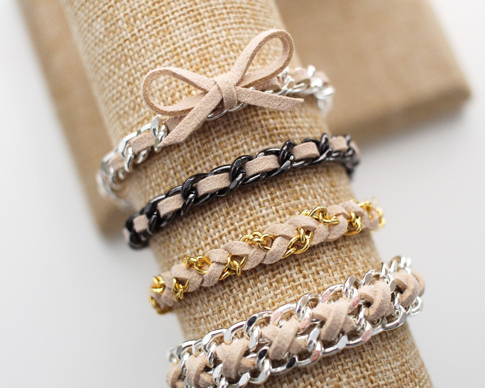 Spice Suede Bracelets Light Beige - Etsy | Etsy (US)