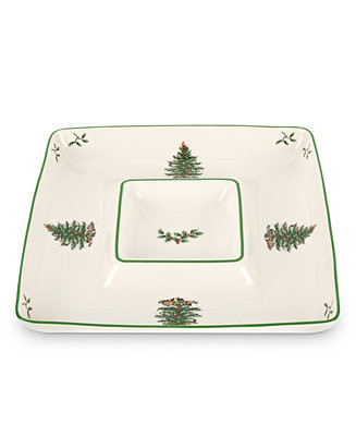 Spode Christmas Tree Square Chip & Dip Set - Macy's | Macy's