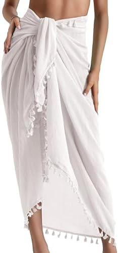 Eicolorte Sarong Cover Up Womens Beach Cover Up Bikini Bathing Suit Swimsuit Swimwear Coverup Sar... | Amazon (US)