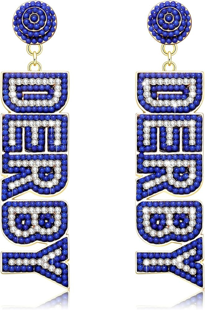 Derby Earrings, Beaded Floral Race Horse Earrings, Kentucky Derby Accessories, Western Horse Raci... | Amazon (US)