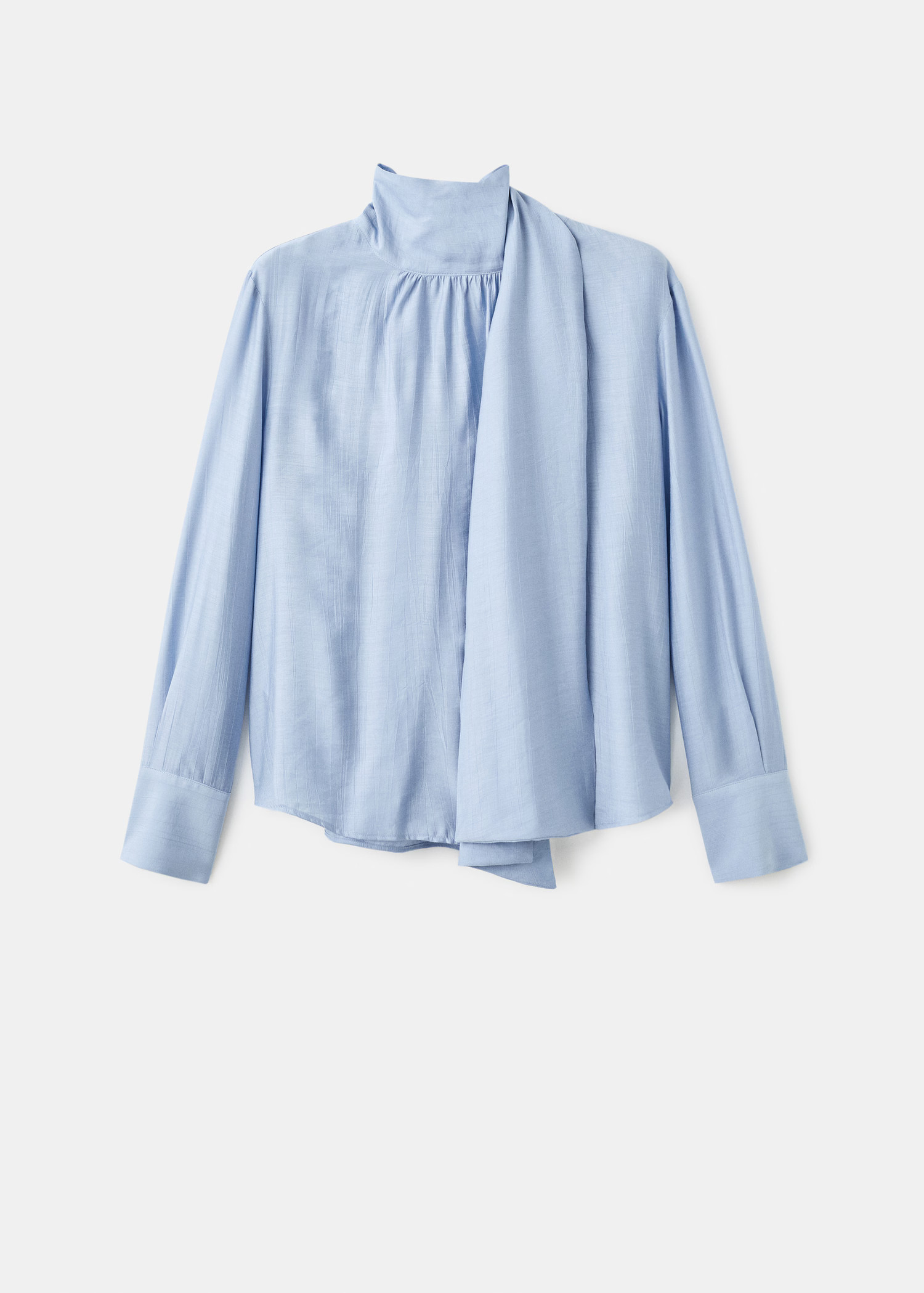 Textured blouse with foulard | MANGO (UK)