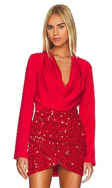 Line & Dot Mia Top in Scarlet Red from Revolve.com | Revolve Clothing (Global)