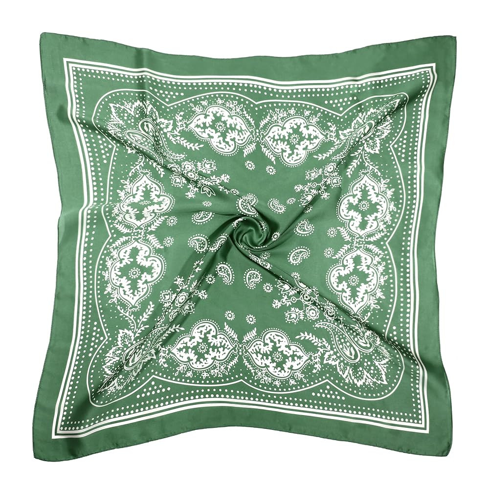 Satin Head Scarf - 27.5 Inches Silk Bandana Hair Wrap Square Scarf for Women & Girls | Amazon (US)