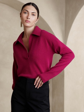 Luna Cashmere Sweater Polo | Banana Republic (US)