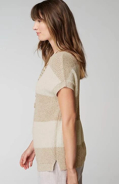 Pure Jill Striped Short-Sleeve Sweater | J. Jill
