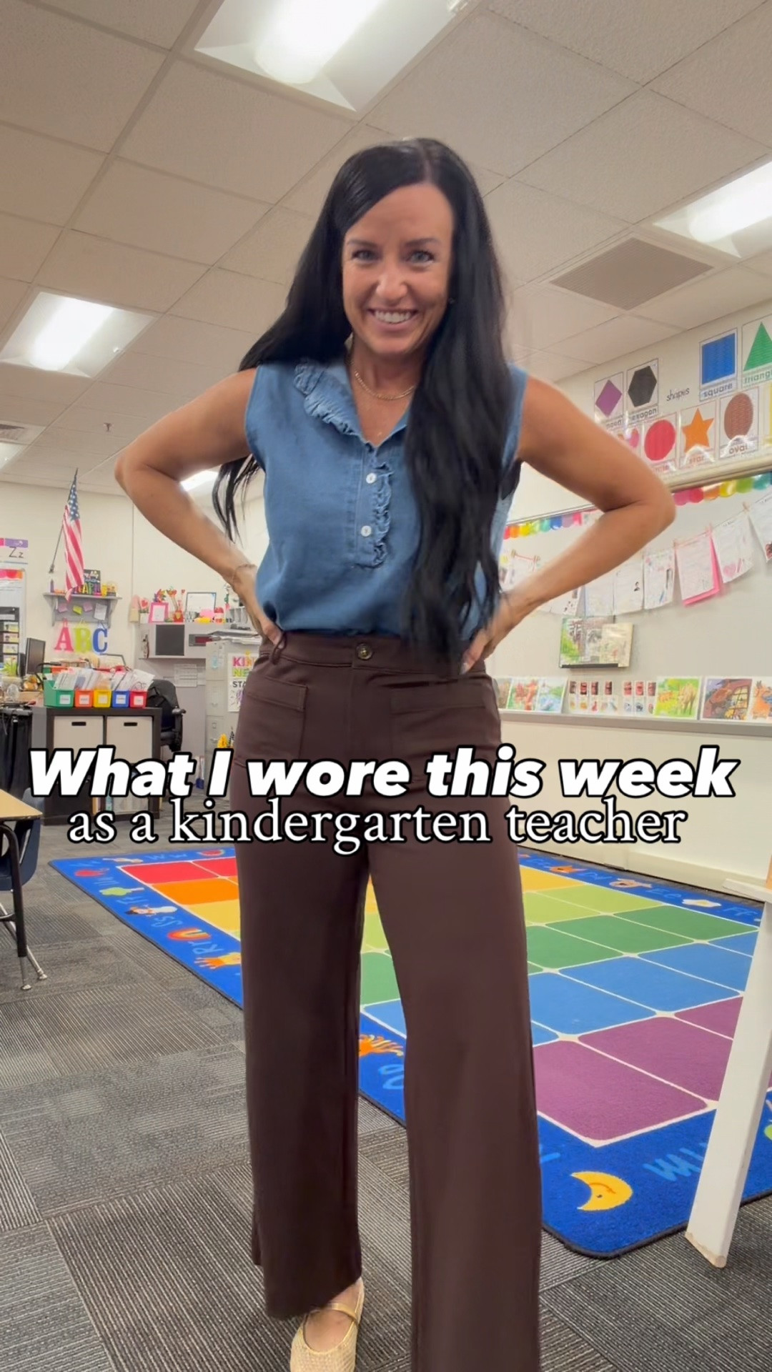 Teacher outfits! 🍎 Survived the week before fall break + committee meetings, IEPs, and my formal observation! 😅 October has been a whirlwind so far!

Size into:
In my normal size S in the Amazon tops, and sized up to M in the flowy Amazon pants and the Old Navy tshirt. The Loft jeans I sized down one size, and the brown Palmer pants fit true to size or size up. (I’m 5’5” for reference and usually wear a size 4/27 and small.)

This week was a mix of repeat pieces like the brown pants, denim top, and white flower sweater top + my new washed black cuffed straight leg Loft jeans😍 Love a good casual outfit!! These early fall outfits work for teachers or are cute for a casual work environment, too! 


Elementary teacher, kindergarten teacher, real life workwear outfits, #teacheroutfit #teacherootd #falloutfitideas #teacherstyle #over40style Here’s what I wore this week! I share my teacher outfits every week— follow along for more!