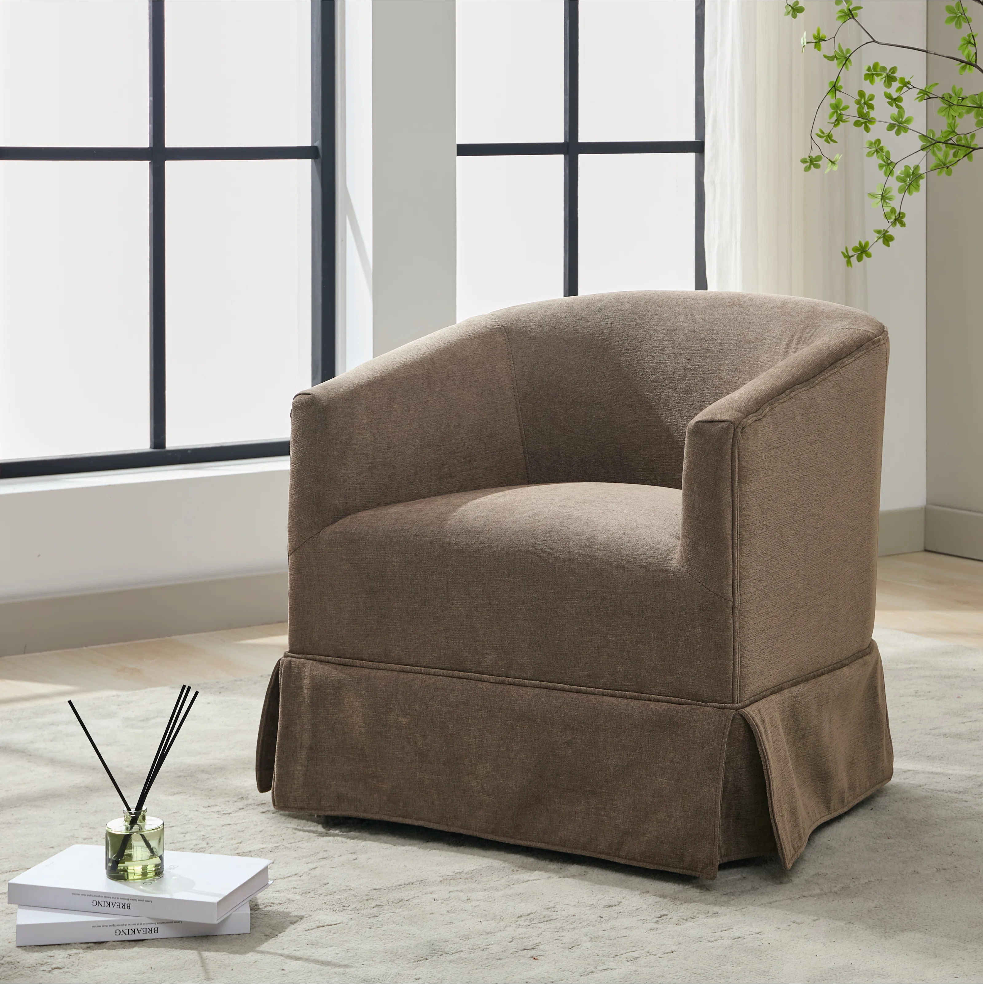 Upholstered Swivel Barrel Chair | Wayfair North America