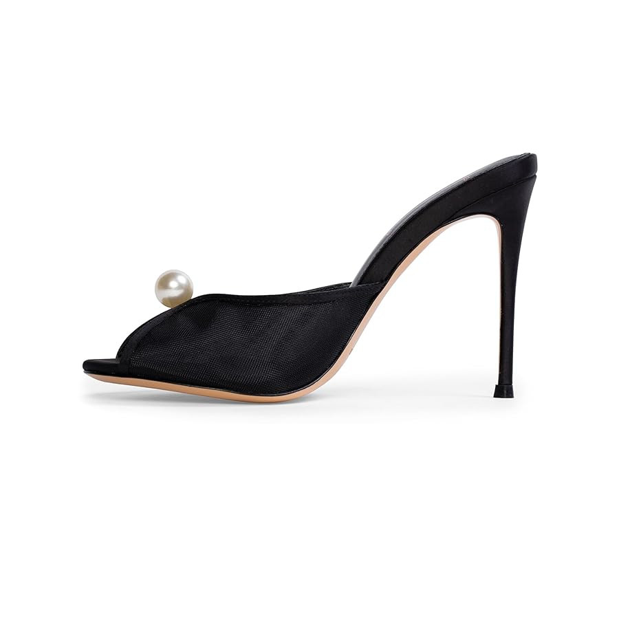 Mesh Mule Heels for Women with 4 Inch Stiletto Heel | Amazon (US)