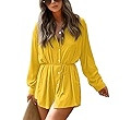 Diosun Womens Button Down Shirts Mini Dress Long Sleeve Tunic Tops Casual Dresses and Shorts 2 Pi... | Amazon (US)