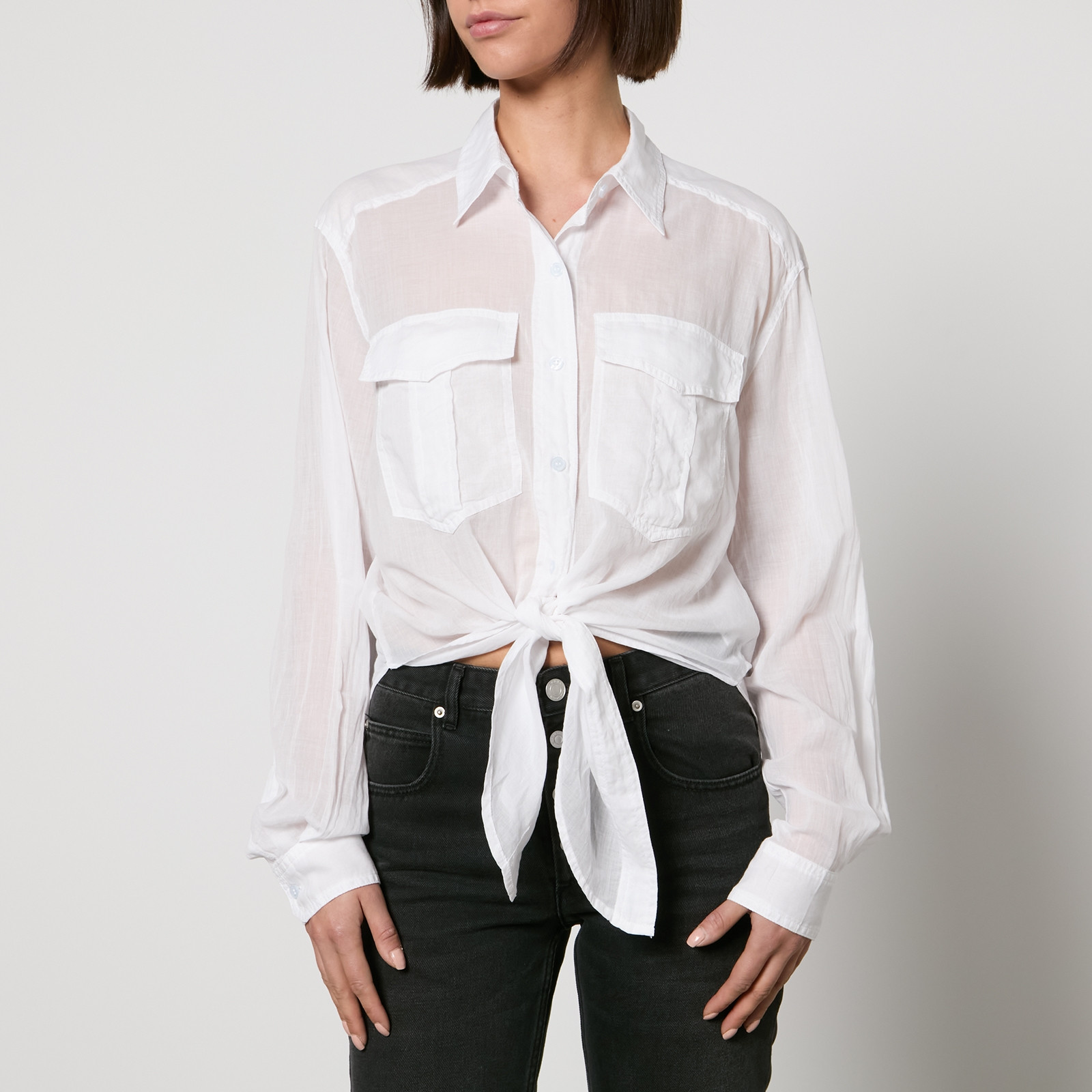 Marant Etoile Nath Cotton-Gauze Wrap Shirt - FR 34/UK 6 | Coggles | Coggles (Global)