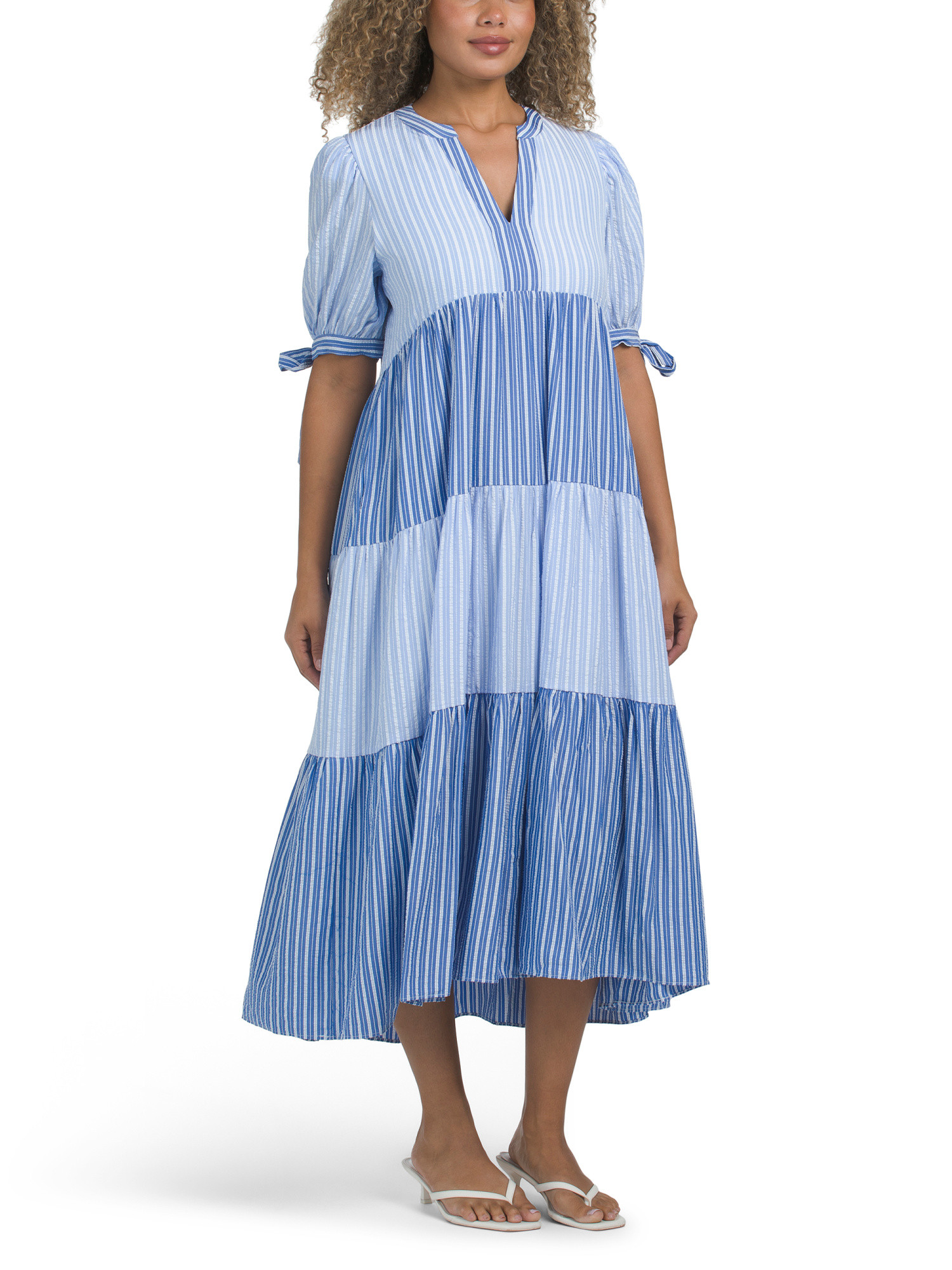 Color Block Striped Midi Dress | TJ Maxx