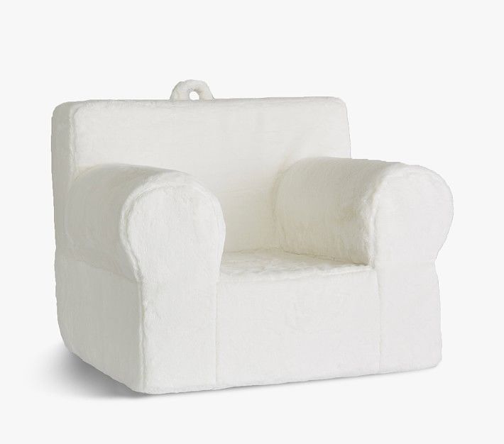 Oversized Anywhere Chair®, Ivory Faux Fur | Pottery Barn Kids