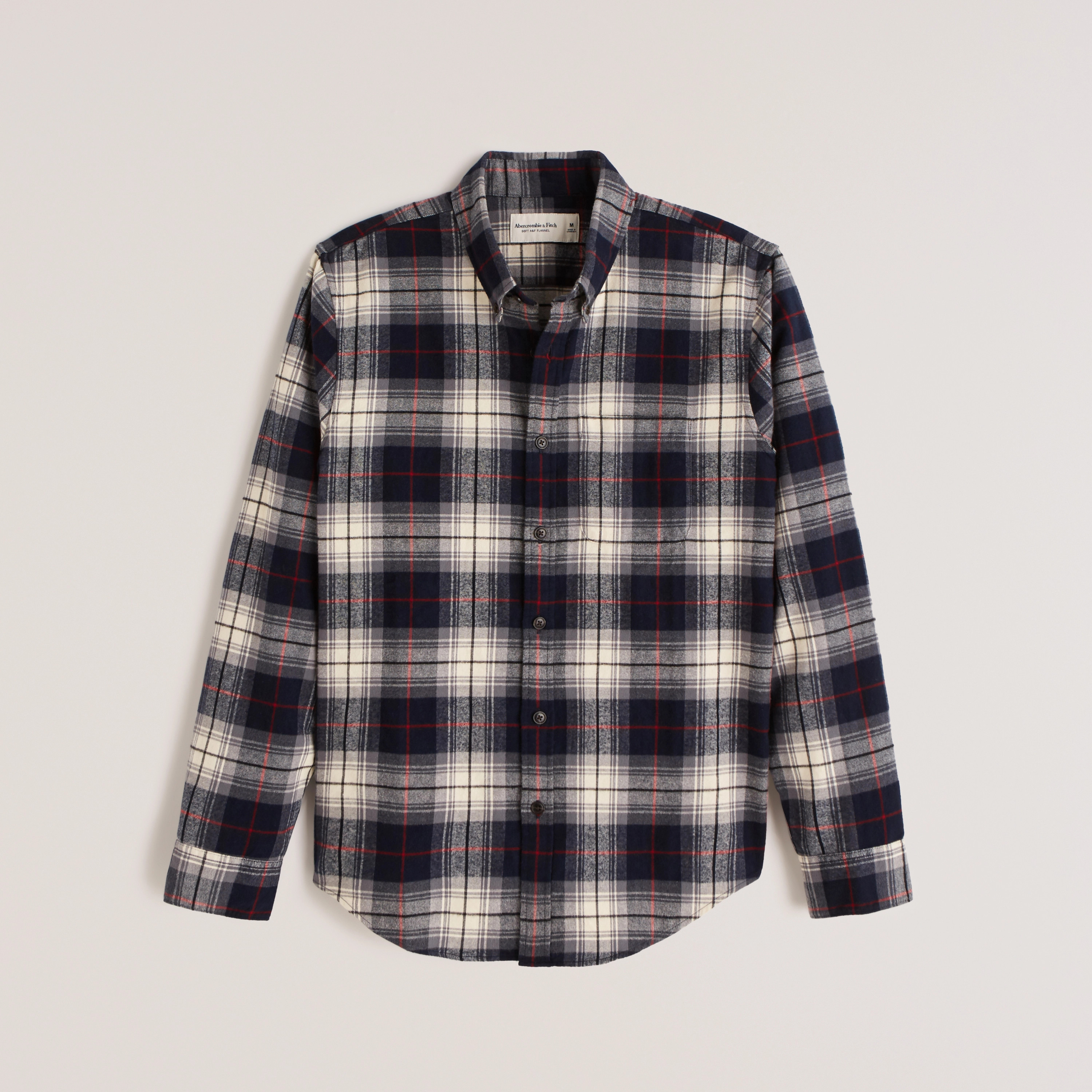 Flannel Button-Up Shirt | Abercrombie & Fitch (US)