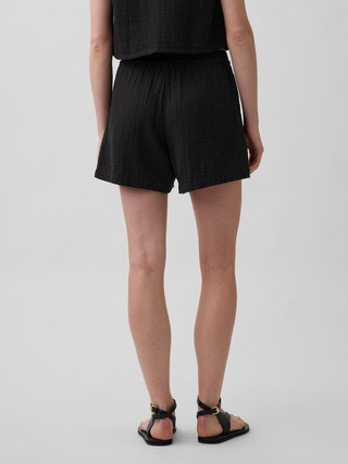 4" Mid Rise Cotton Gauze Easy Shorts | Gap (US)