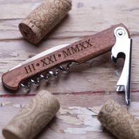 Personalized Minimalist Wine Opener - Engraved Anniversary Gift, Valentine's Gift For Him Or Her, Roman Numeral Date, Design Numerals | Etsy (US)