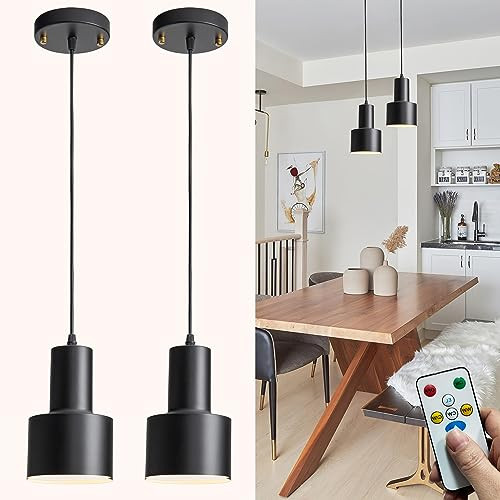 Battery Operated Pendant Light With Remote Rechargeable-Battery Operated Chandelier Without Hardw... | Amazon (US)