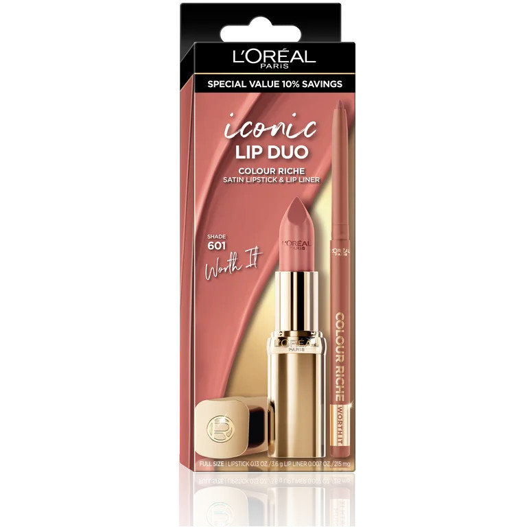 L'Oreal Paris Original Satin Lipstick for Moisturized Lips, 601 Worth It, 1 Kit | Walmart (US)