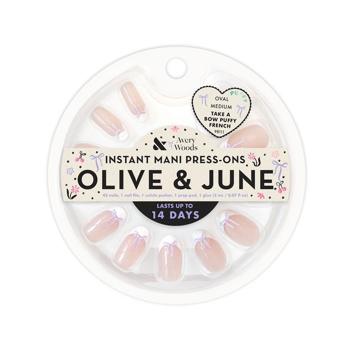 Take A Bow Puffy French - Press On | Medium | Oval | Olive & June