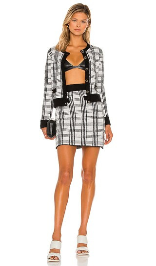 Bethanie Top & Skirt Set in Creme & Black | Revolve Clothing (Global)