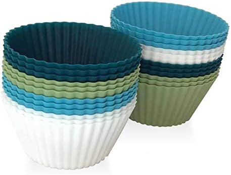 Silicone Cupcake Baking Cups 24 Pack Reusable Baking Cups Non-stick Silicone Cupcake Liners Muffi... | Amazon (US)