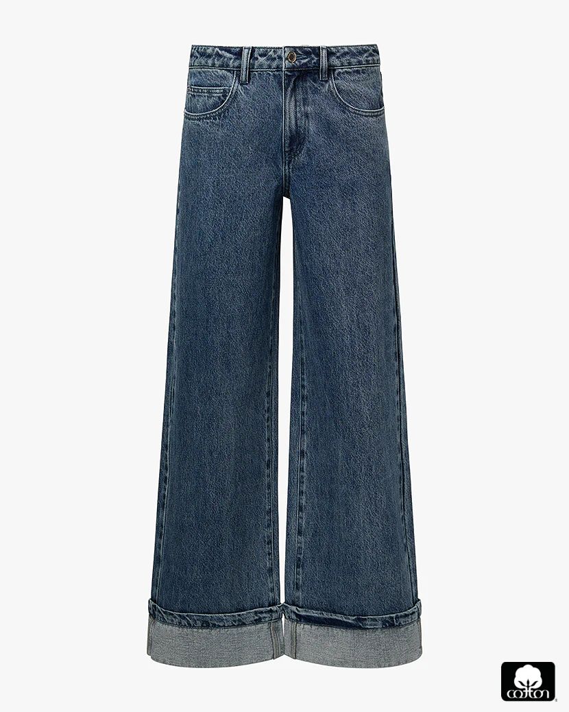 Mid Rise Cuff Straight Leg Jean | We Wore What